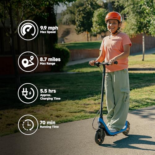 Kids Electric Scooter C2 Lite by Segway - Lightweight, UL Certified, RGB Lighting, 9.9 mph, 70 Min Ride