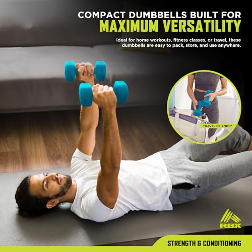 2-Pack Vinyl Coated Hex Dumbbell Set for Body Building and Strength Training