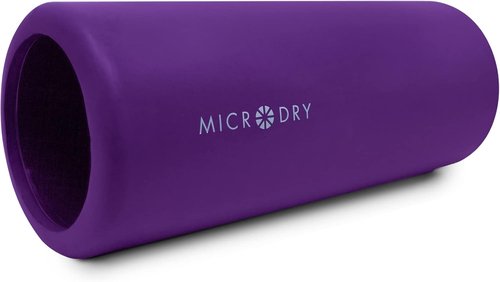 MICRODRY Deluxe Foam Back Roller - Muscle Relief & Deep Tissue Massage - 13x5.3, Purple
