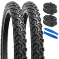 20x1.95 Bike Tires with Tubes & Tire Levers - Mountain & Off-Road Use