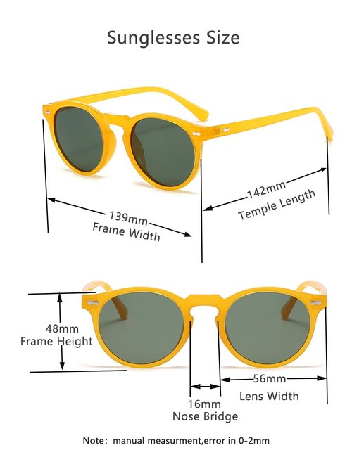 SJBNCai Retro Round Sunglasses for Women Men Polarized Vintage Style Round Sunglasses UV Protection Eyewear Outdoor