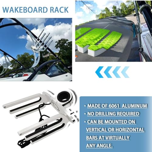 Mojiate M8301 Wakeboard Rack - Adjustable Aluminum Wakeboarding Tower Holder