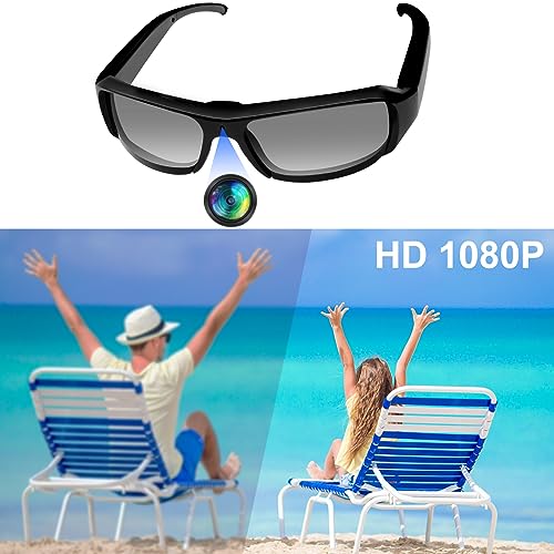 HD 1080P Camera Sunglasses - Wearable Action Video Glasses with 16GB SD Card