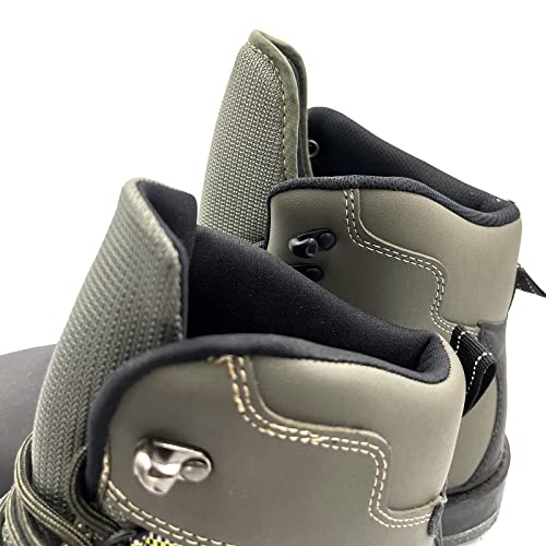 Pro Wading Boots for Fishing Men with Felt Bottom and Rustproof Eyelets – Fly Fishing Gear