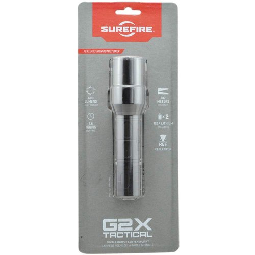 SureFire G2X Tactical 600 Lumen EDC Flashlight Bundle with 2x Extra SureFire CR123A and Lightjunction Battery Case (Black)