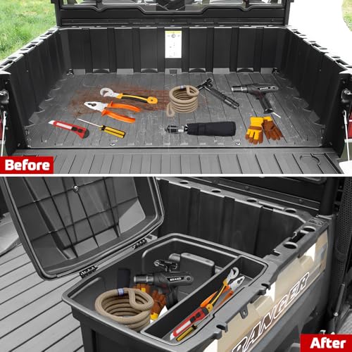 Universal Bed Storage Box for Polaris Ranger XP 1000 900 800 570 2016-2024 - Waterproof Cargo Organizer