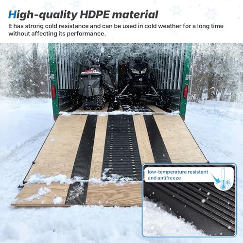 20FT Snowmobile Trailer Ski Guides HDPE Waterproof Ramp with Screws - Customizable Length