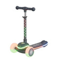 Kids Scooter, 3 Wheel Kick Scooter for Toddlers with Light Up Wheels, Lean-to-Steer Design, Adjustable Height Handlebar, Anti-Slip Deck, Ages 2–8(Black)