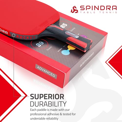 Advanced Offensive Ping Pong Paddle with Protective Case | Spindra