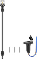 Obcursco LED Boat Stern Lights - Telescoping 27"-48" Navigation Light with 3NM Visibility | Black Base