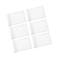 KINGTOP Golf Flag 8x6 Inch - Plain White, 420D Nylon, Tube Inserted - Mini Practice Putting Green Flags for Yard, 6-Pack