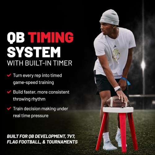 Football Quarterback Training Tee with Programmable Timer & Audible Buzzer
