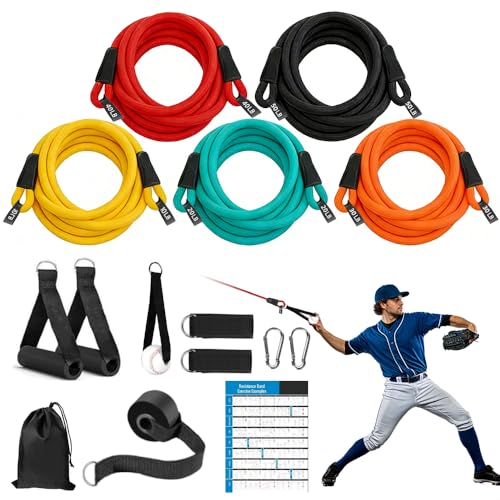 Baseball Resistance Bands Set for Pitching & Throwing Training - Arm Strength & Mobility