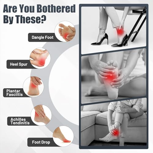 Blue Plantar Fasciitis Night Splint with Massage Ball 2 Pack - Adjustable Support