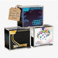 EAVAN Clear 3-Pack Acrylic ETB Protector Cases with Sliding Magnetic Lid