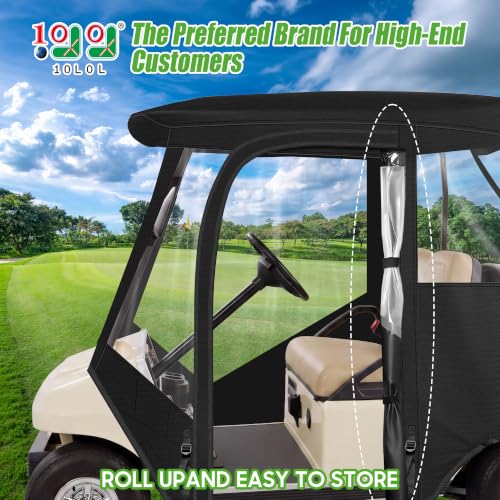 10L0L Golf Cart Enclosure for Club Car DS 1981+ 4-Passenger Models Waterproof Windproof Cover