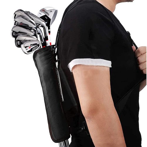 Golf Club Carry Bags,Small Golf Club Carry Sleeves Bag for Kids Women Men,Lightweight Portable Driving Range Carrier Course Training Travel (Black)