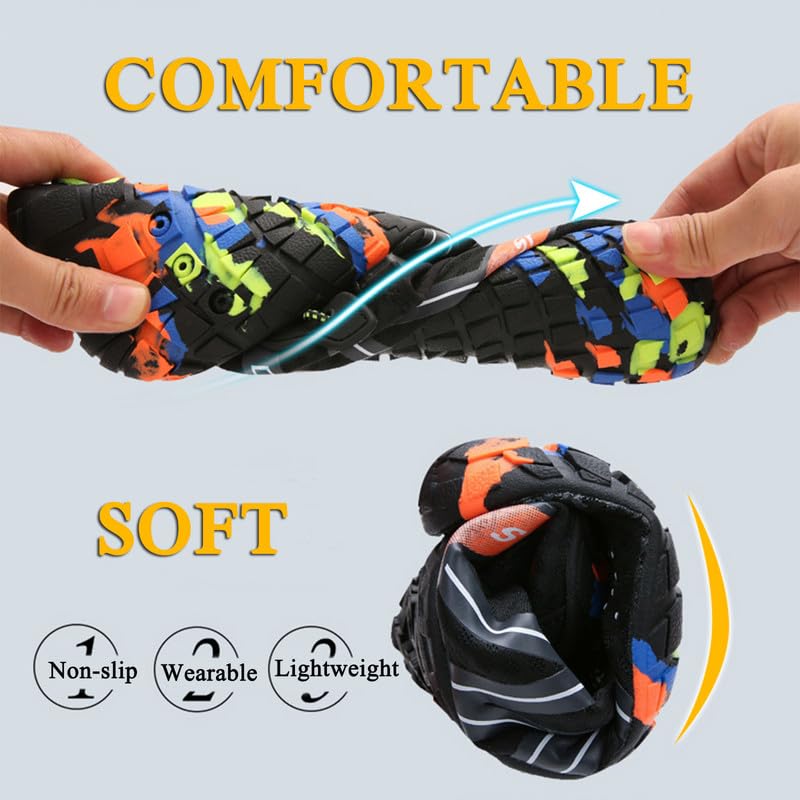 Water Shoes Men Women Barefoot Aqua Swim Pool Beach Quick Dry Shoes - Purple, 8.5 Women/7.5 Men