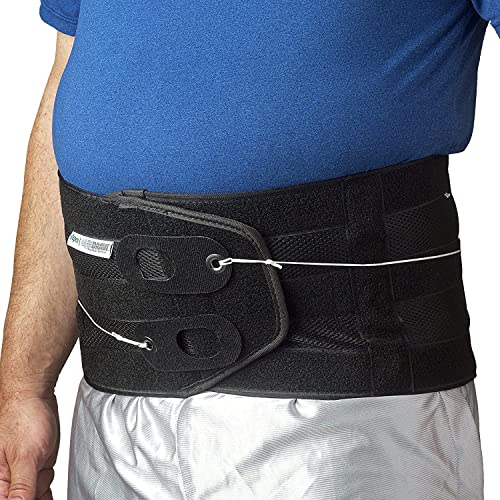 ASPEN Quikdraw PRO Back Brace Black Medium - Lumbar Support for Lower Back Pain