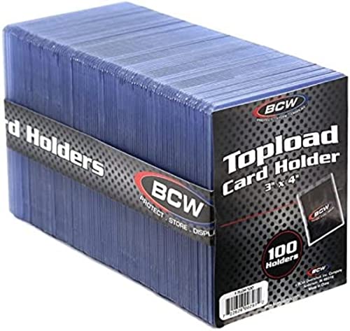 BCW 3x4 Card Holders for Standard Trading Cards - 100 Pack