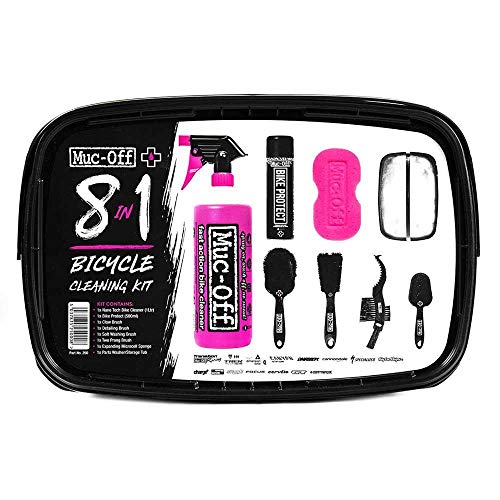 Muc-Off 8-in-1 Bike Cleaning Kit with Nano Tech Cleaner & Brushes - Single