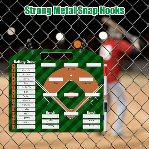 Magnetic Baseball Lineup Board - Double-Sided Coaching & Practice Tool