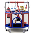 HeySky 55-Inch Kids Trampoline with Basketball Hoop & Accessories, Blue+Red, Indoor/Outdoor Safe Play