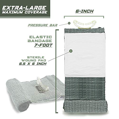 Emergency Trauma Bandage 6 Inch Compression Wound Dressing First Aid Kit - Variation 10