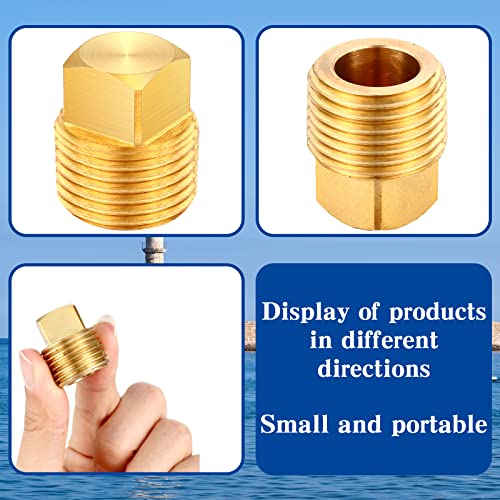 6 Pack 1/2 Inch Brass Boat Drain Plugs - Waterproof and Corrosion Resistant