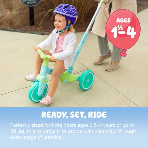 Bluey 3-in-1 Toddler Ride-On Trike & Balance Bike - Blue / Urban Variation