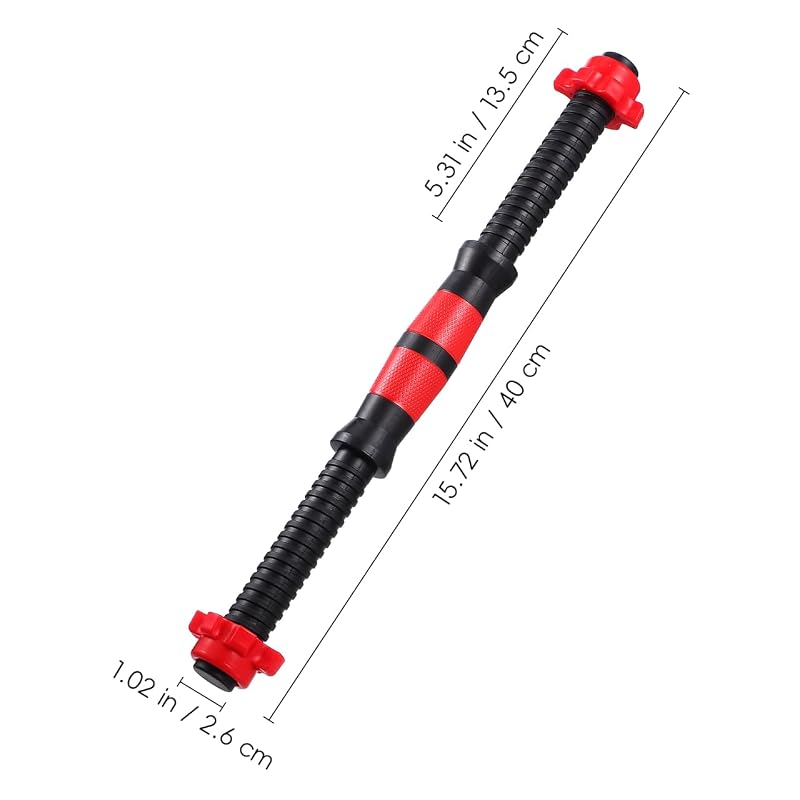 2Pcs Dumbbell Bars for Gym – 40cm Weight Lifting Bars with Knurl Grip