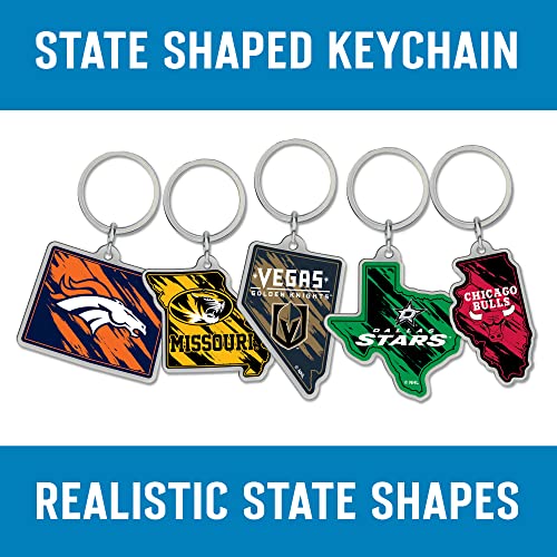 LSU Tigers State Shape Keychain - Team Color Home State Pride
