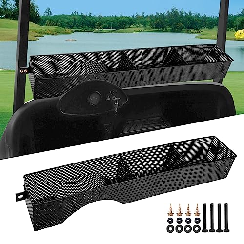 Golf Cart Front Storage Basket Organizer for EZGO RXV 2008-Up - Solid One-Piece Design