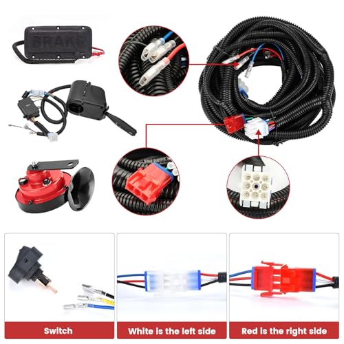 vvavv Black LED Golf Cart Light Kit for EZGO TXT 1996-2013 - Upgrade