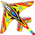 Yellow Fighter Plane Kite for Kids & Adults - Easy to Fly with Reel & 200ft String