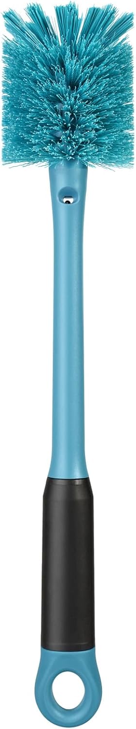 Skiennix 2-in-1 Bottle Cleaning Brush - Long Handle with Replaceable Head for Sports & Baby Bottles | Smokey Blue