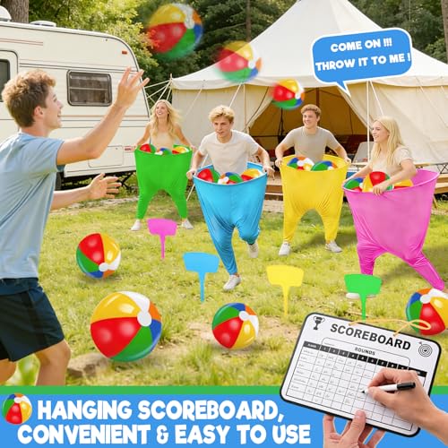 Outdoor Adult Yard Game Set - Granny Pants Party Game for 4 Players with Scoreboard & Storage Bag - Halloween Themed