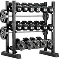 3-Tier Dumbbell Rack with 1500LB Capacity - Adjustable Weight Storage for Home Gym