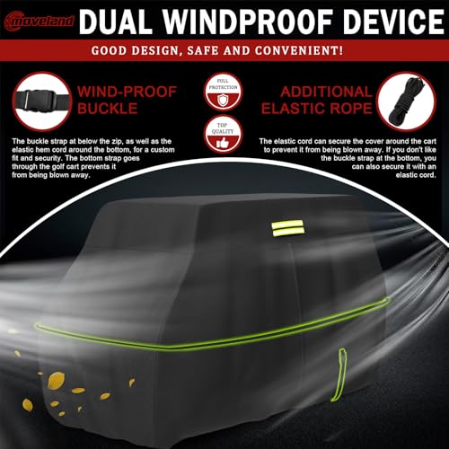 Golf Cart Cover for EZGO Club Car Yamaha 6 Passenger Waterproof Weatherproof