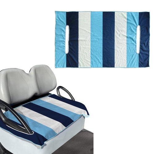 WIRESTER Universal Golf Cart Seat Cover, Comfortable Golf Cart Seat Towel Blanket 52 x 32 Inches, Suitable for EZGO Yamaha 2-Person Seats Club Cars - Striped