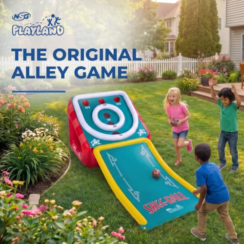NSG Skee-Ball Inflatable Arcade Game for Kids & Family Backyard Party