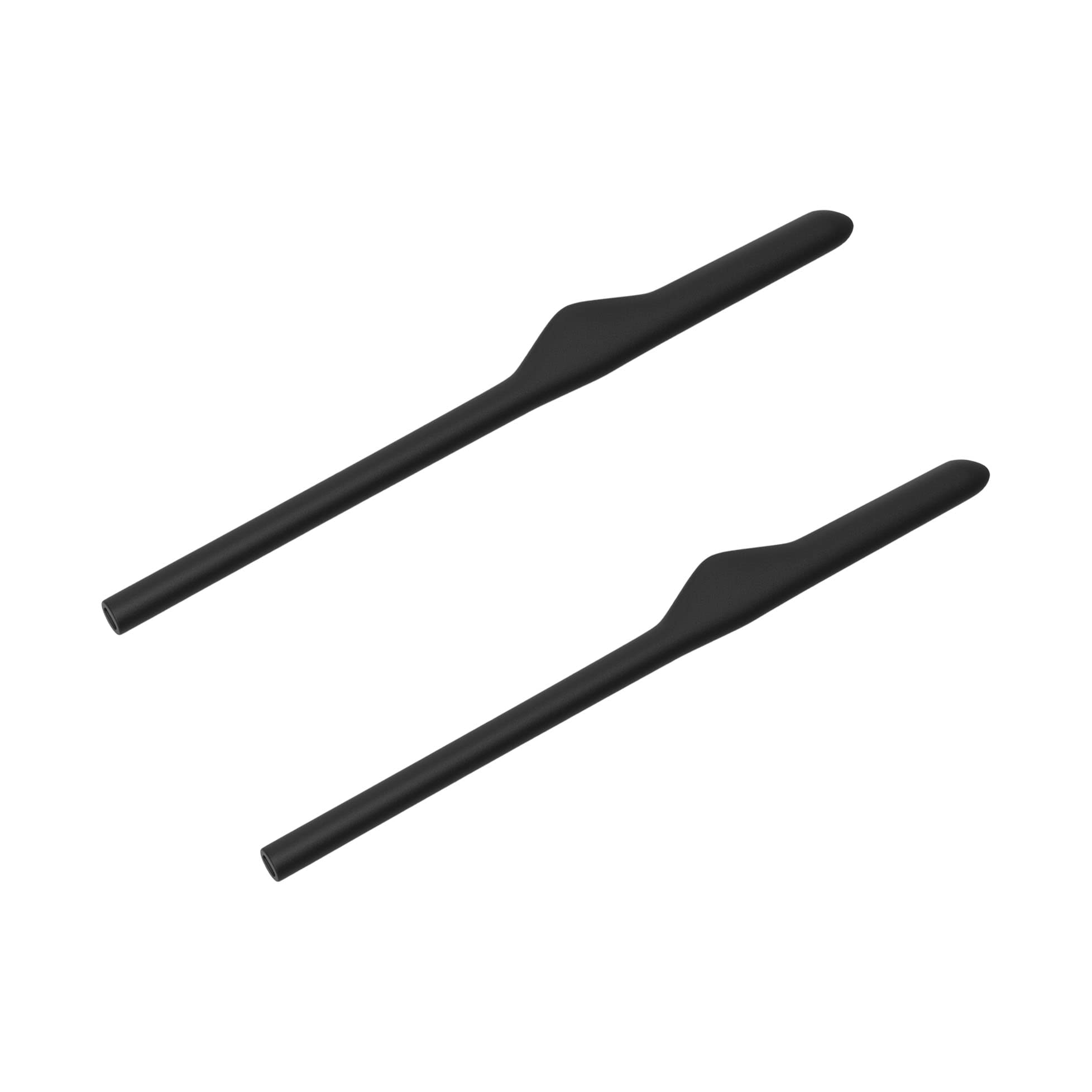 SAUCER Replacement Rubber Earsocks Temple Sleeve for Oakley Keel | Keel Blade | Wingback | Wingback SQ OX3122 OX3125 OX5089 OX5148 Sunglasses - Black + Black