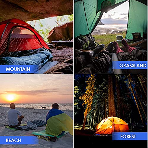 LONDTREN Black Flannel 0°F Winter Sleeping Bag for Adults - Extra Large 90x40in