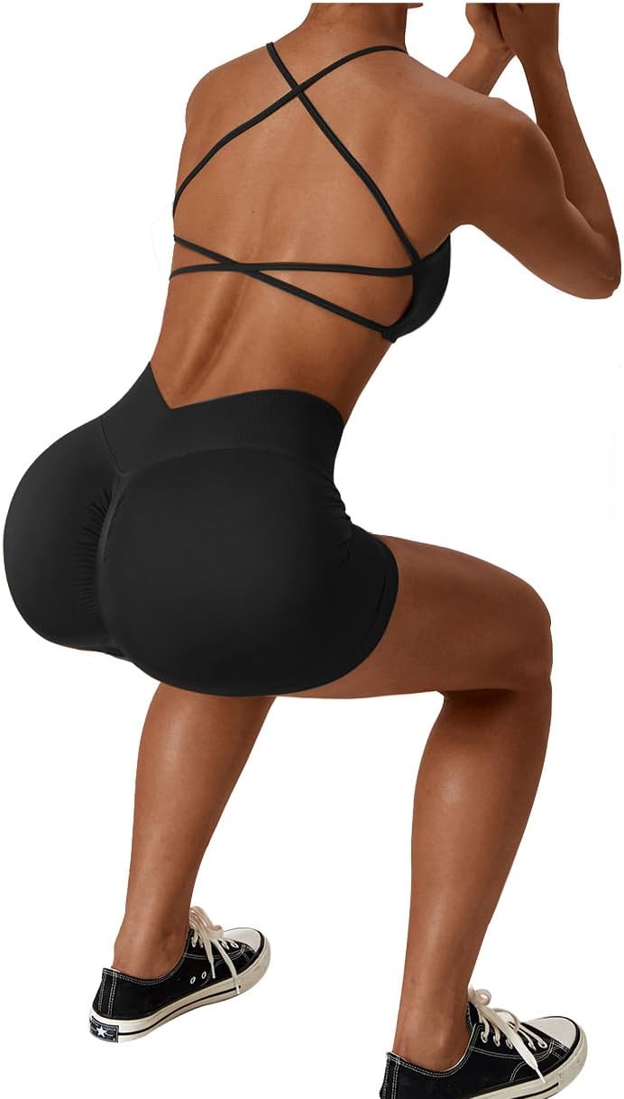 Skiennix Women's Seamless Athletic Shorts - High Waisted, Breathable & Buttery Soft Workout Shorts