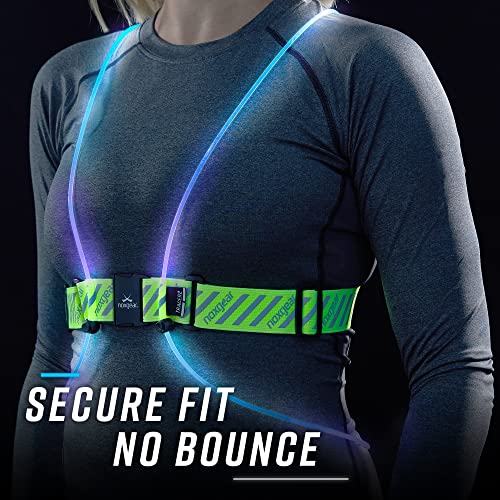 Multicolor LED Reflective Running Vest - Rechargeable, Lightweight, Adjustable Medium-Large
