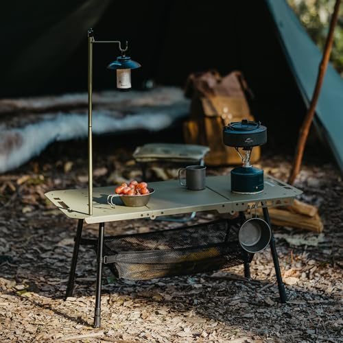 Naturehike Green Tactical Camping Table - Adjustable Height, Lightweight & Portable
