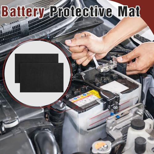 Battery Protective Mat 6.7 x 10 Inches Pack of 2 Acid Absorbent Battery Mats
