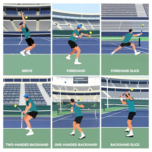 Tennis Swing & Serve Trainer with Rubber Grip - 510g/18oz for Advanced Players