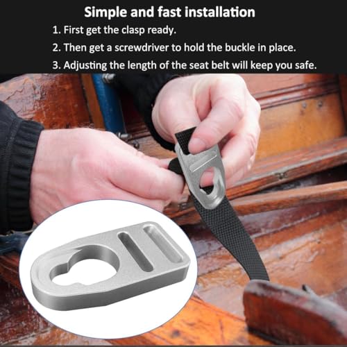 4 pcs Aluminum Kayak Seat Replacement Buckle Clips for Lifetime & Emotion Kayaks