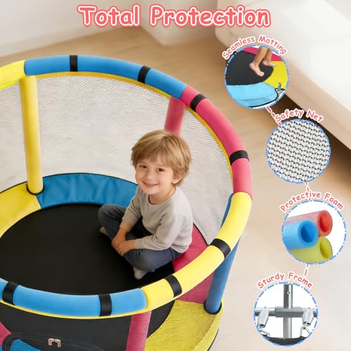 47-Inch Kids Indoor and Outdoor Trampoline for Toddlers ages 1-8